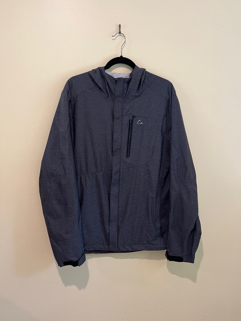 Paradox Men's Grey Jacket Size Medium Waterproof Lightweight Hooded Rain Jacket